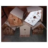 5 bird houses,11"