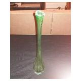 Art vase, green, 19" Art vase, green, 19"