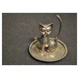 Victorian Style Cat Ring Holder, Vintage