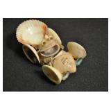 Clam Car Shell Art 4 1/2" Clam Car Shell Art 4 1/2"