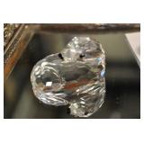 Swarovski Crystal Otter 1 3/4", Marked With A Swan Swarovski Crystal Otter 1 3/4", Marked With A Swan