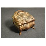 Vintage Metal Jewelry Box, 3.5" X 3.5" Vintage Metal Jewelry Box, 3.5" X 3.5"