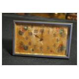 German Dresser Clock, Antique, Brass Frame, German Dresser Clock, Antique, Brass Frame,
