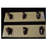 Horse Head Hat And Coat Racks, Pair, 18" Horse Head Hat And Coat Racks, Pair, 18"