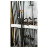 Pipe Clamps And Pipes, 18 Pieces, And Soft Ball