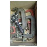 Assorted clamps,  craftsman c-clamps
