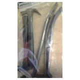 Assorted pry bars and hammers