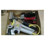 Set of 5 staplers- power, neumatic and slap, w/