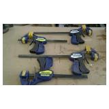 4 Clamps- Irwin Quick Grip,  Large Handle