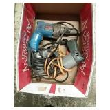 3 electric drills Ryobi drywall gun and