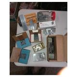 Assorted galvanized staples and flooring nails.