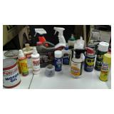 Assrtd- wd40, goo gone, liquid wrench, wood glue,
