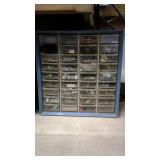 Organizer for screws, bolts and nuts,  the blue