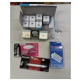 Assorted bulbs, 12 halogen, 27w sunlight fixture,