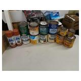 assorted stains finishes primer paint