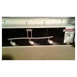 Halogen track lighting,  pewter finish, frosted