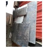 Granite reclaimed from fireplace.