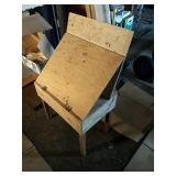 Home made plywood easel.