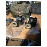 Wierd stuff in bag. Vintage optometrists tools,