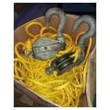 2 hook and blocks number 11 with braided rope.