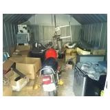 Contents of shed minus motorcycle.
