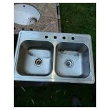 stainless steel double sink