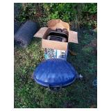Portable grill and pans.