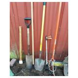 Assrt lot of garden tools- master double bit axe,