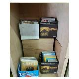 4 boxes of books, shift, nat. Geo, Smithsonian,