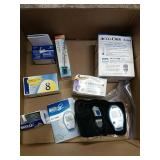 Diabetes monitoring equipment, full boxes of test
