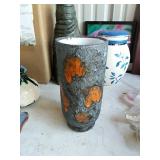 Raku fired glazed pot.