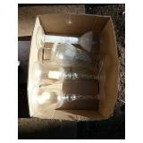 Vase and candle holders.