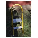 Small Step Ladder, Yellow Metal.