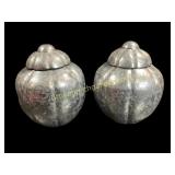 Pair Chinese Swatow Pewter Ginger Jars