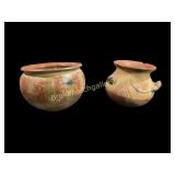 Two Red Ware Pottery Vessel