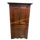 Folky Cherry Corner Cupboard
