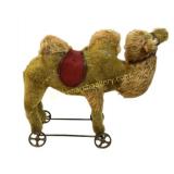 Antique Mohair Camel on Wheels