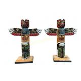 2 Nuu-Chah-Nulth Totems, Harvey & Josie Williams