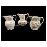 Three Porcelain Pitchers