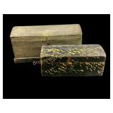 Two Miniature Dome Top Trunks