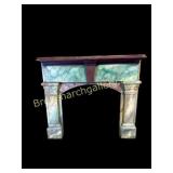 Exceptional Faux Marble Painted Mantle