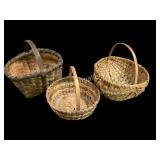Three Small Woven Baskets