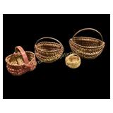 Four Miniature Baskets