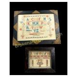 2 Diminutive Framed Samplers
