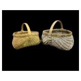 Two Early Woven Egg Baskets