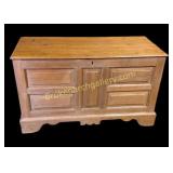 Heart Pine Paneled Blanket Box