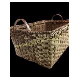 Painted Woven Split Oak Field Basket