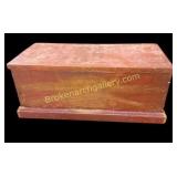 Paint Decorated Pine Table Box