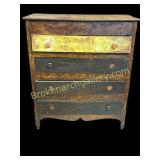 Folky Walnut 4 Drawer Chest