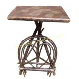 Folk Art Twig Side Table in Original Paint
